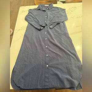 Sopliagon Blue Button-Up Shirt Dress